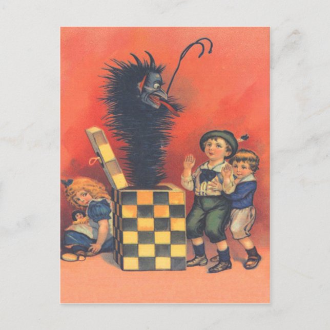 Cartão Postal Krampus Caixa Surpresa (Frente)