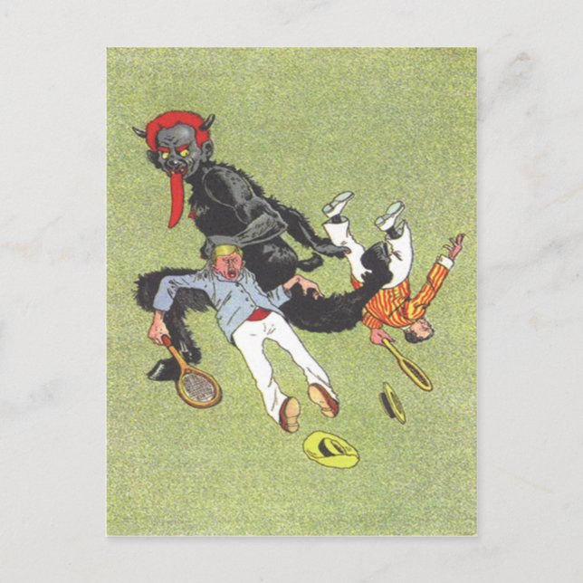 Cartão Postal Krampus Kidnapping Men (Frente)