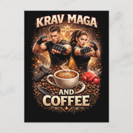 Cartão Postal Krav Maga and Coffee