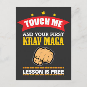 Cartão Postal Krav Maga Gift Idea - Camisa Engraçada de Artes Ma