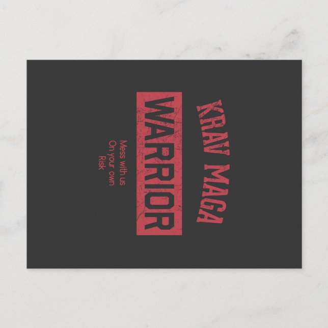 Cartão Postal Krav Maga Warrior (Frente)