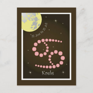 Cartão Postal Krebs 22. Juni bis 22. Juli Postkarte