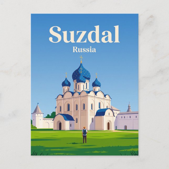 Cartão Postal Kremlin de Suzdal Rússia (Frente)