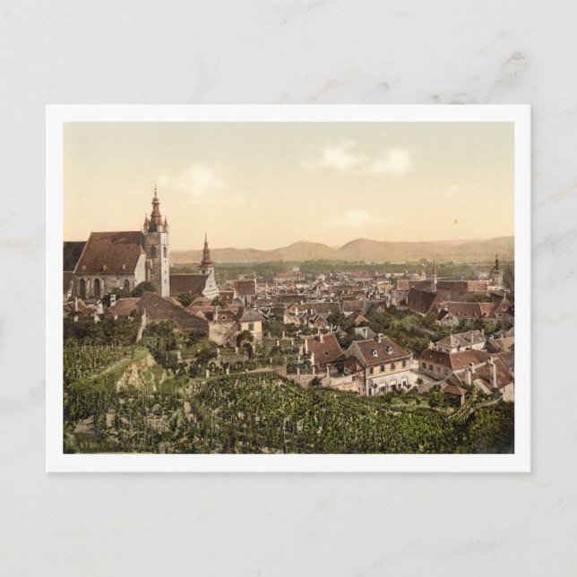 Cartão Postal Krems na Áustria (Frente)