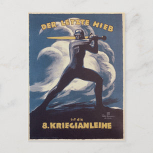 Cartão Postal Kriegianleihe Propaganda Poster