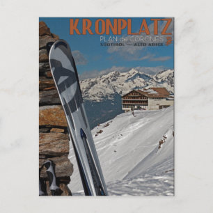 Cartão Postal Kronplatz Skis