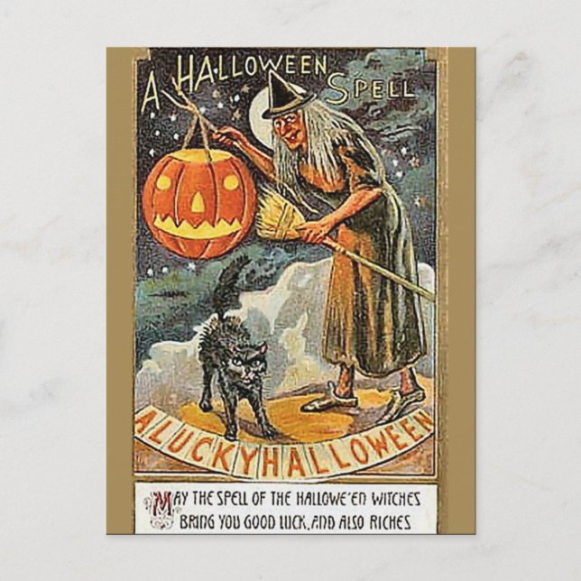 Cartão Postal KRW Vintage Halloween (Frente)