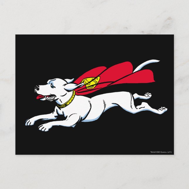Cartão Postal Krypto o cachorro (Frente)
