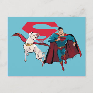 Cartão Postal Krypto & Superman