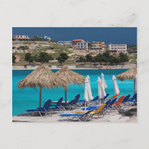 Cartão Postal Ksamil, beachfront da cidade