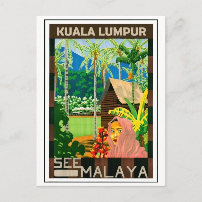 Cartão Postal Kuala Lumpur, Malásia (Frente)