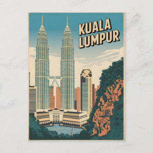 Cartão Postal Kuala Lumpur retrô