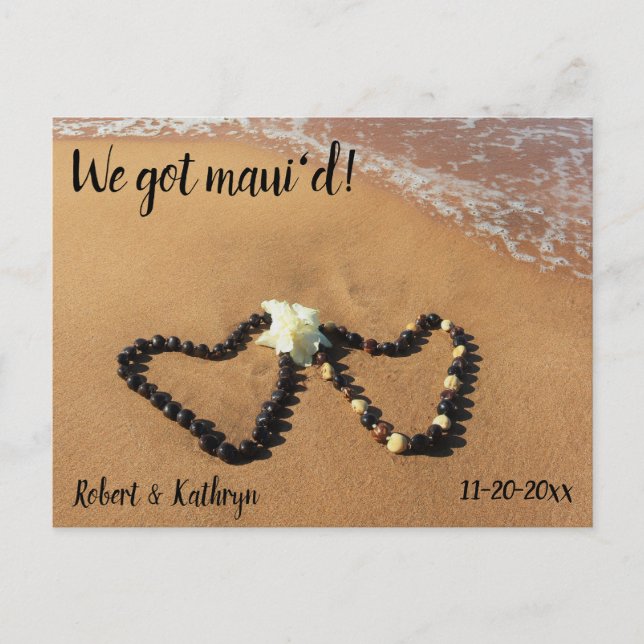 Cartão Postal Kukui Nut Lei Beach Temos Maui Cartaz (Frente)