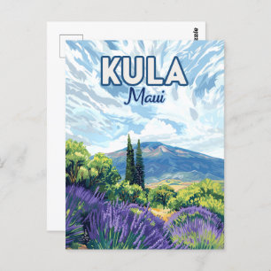 Cartão Postal Kula Maui Haleakala Hawaii - Lavanda Retro