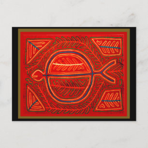 Cartão Postal Kuna Mola Stingray