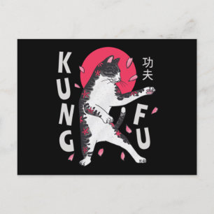 Cartão Postal Kung Fu Cat