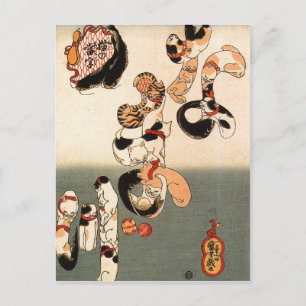 Cartão Postal Kuniyoshi, Utagawa () Ichiyusai () 1798 1861 Tokio