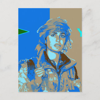Cartão Postal Kurdish YPJ Fighter art 3
