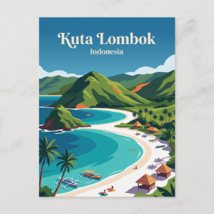 Cartão Postal Kuta Lombok Indonésia