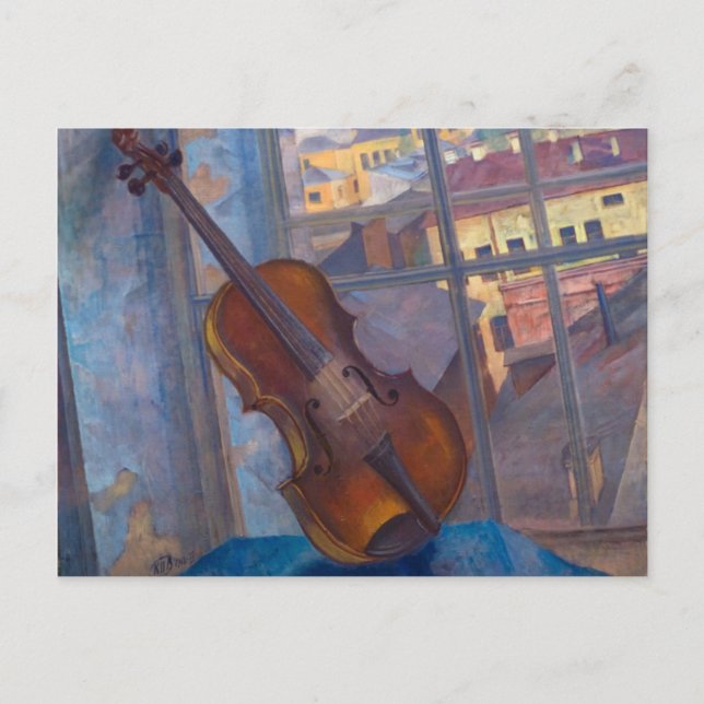 Cartão Postal Kuzma Petrov-Vodkin - Um Violino (Frente)