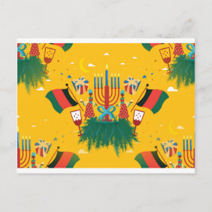 Cartão Postal kwanzaa amarelo