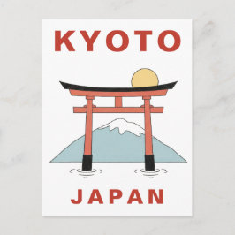 Cartão Postal Kyoto Japão Portão Torii Minimalista Viagem