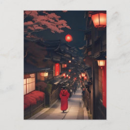 Cartão Postal Kyoto Night Lanterns Postcard