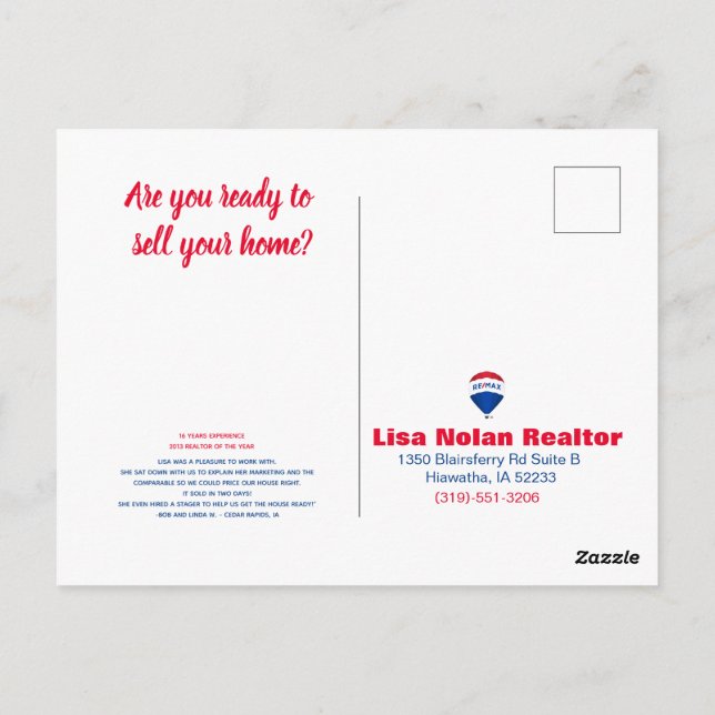 Cartão Postal L. Nolan 5x7 (Verso)