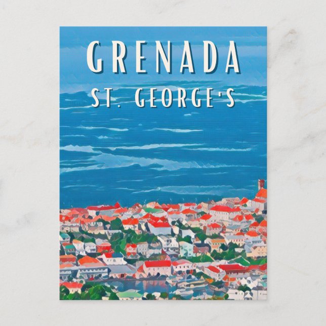 Cartão Postal La beauté tropicale de Grenade à Saint George's (Frente)