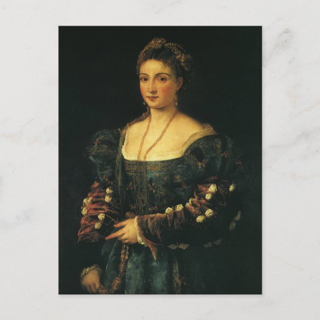 Cartão Postal La Bella, Duquesa de Urbino por Titian (Frente)