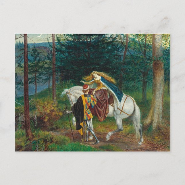 Cartão Postal La Belle Dame Sans Merci | Walter Crane (Frente)