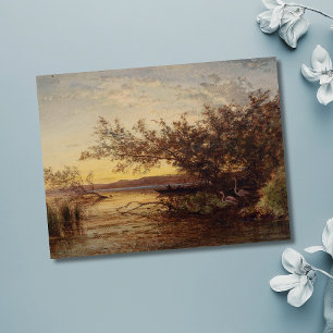 Cartão Postal La Camargue, Coucher De Soleil - Félix Ziem