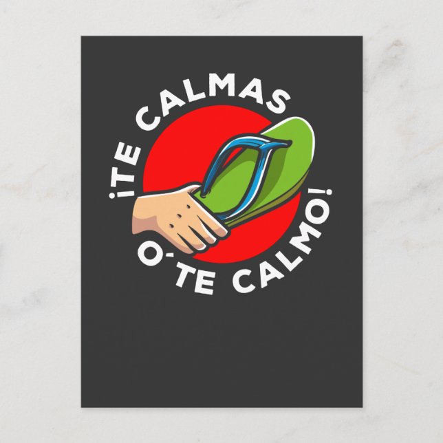 Cartão Postal La chancla Engraçado Espanhol Cotação Latim Humor  (Frente)