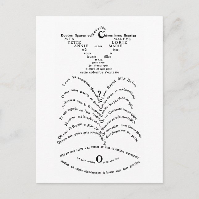 Cartão Postal La Colombe poignardée le Jet d’eau (Frente)