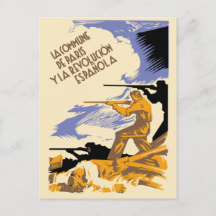 Cartão Postal La Commune de Paris Y La Revolucion Espanola