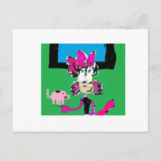 Cartão Postal LA Critter Cici o Gato fica rico ideia