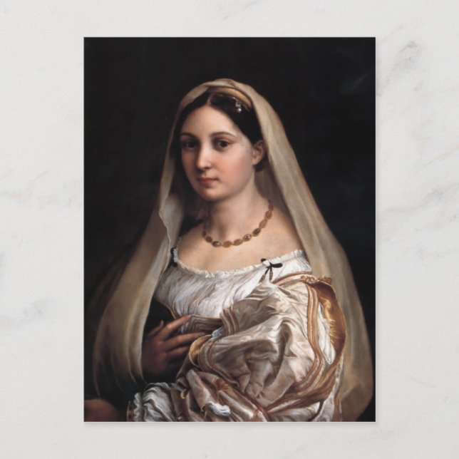 Cartão postal La Donna Velata (Frente)