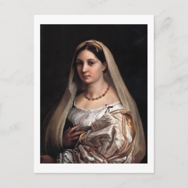 Cartão postal La Donna Velata (Frente)