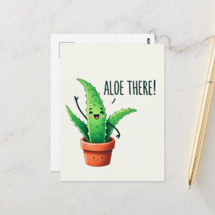 Cartão Postal Lá Em Cima! Cartão-postal da fábrica Cute Aloe Ver