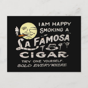 Cartão Postal La Famosa 5 Centavos Cigar Vintage Lanterna Mágic