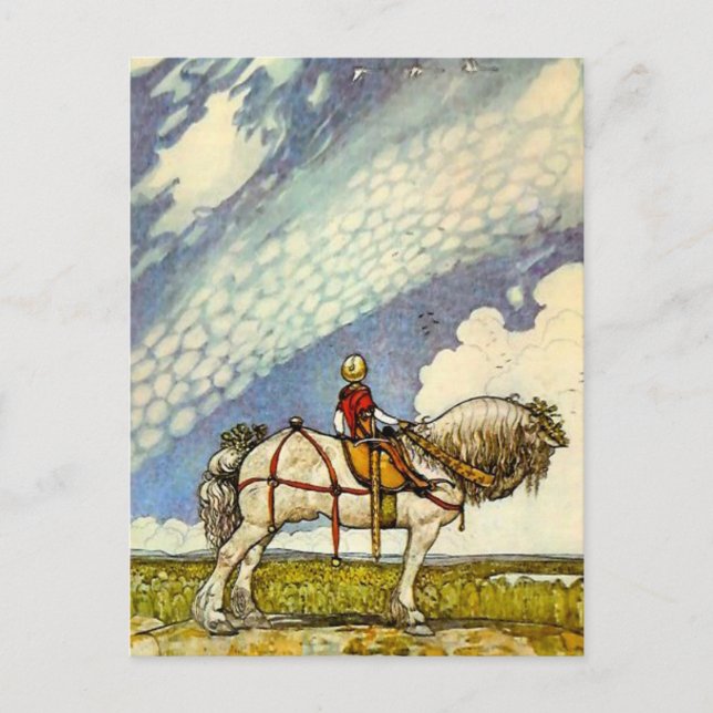 Cartão Postal “Lá fora no vasto mundo” por John Bauer (Frente)