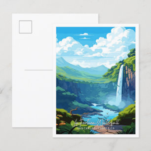 Cartão Postal La Fortuna Waterfall San Carlos Costa Rica Viagem
