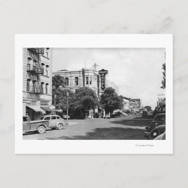 Cartão Postal La Grande, Oregon Main Street View Fotografia (Frente)