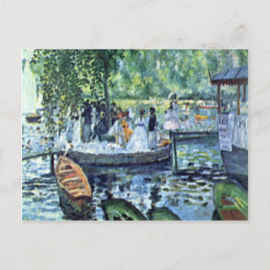 Cartão Postal La Grenouillere1 por Pierre Renoir