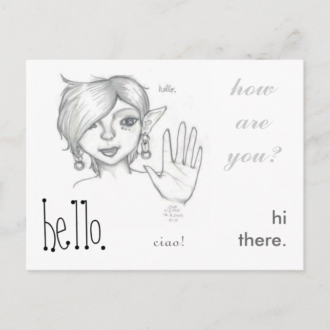 Cartão Postal La Mia Amica. (Frente)