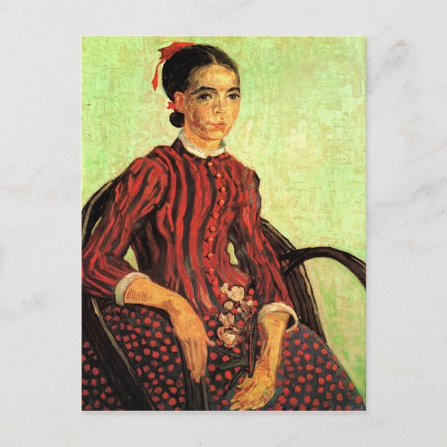 Cartão Postal La Mousme, Sentada por Vincent van Gogh (Frente)