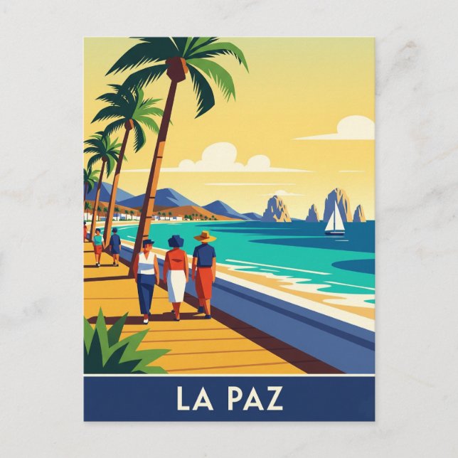 Cartão Postal La Paz Baja California Sur Mexico (Frente)
