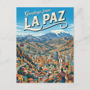 Cartão Postal La Paz Bolívia