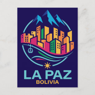 Cartão Postal La Paz Bolívia América do Sul