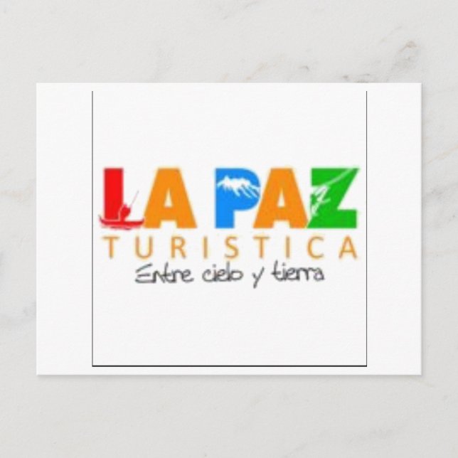 Cartão postal La Paz entre céu e terra (Frente)